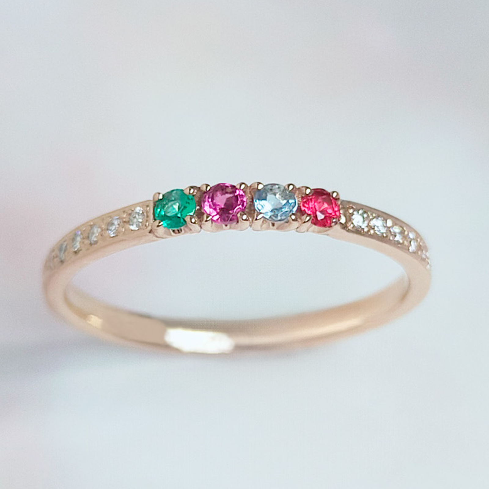 【BBM】爪留めオーダーエタニティーリング  3石 BBMR16