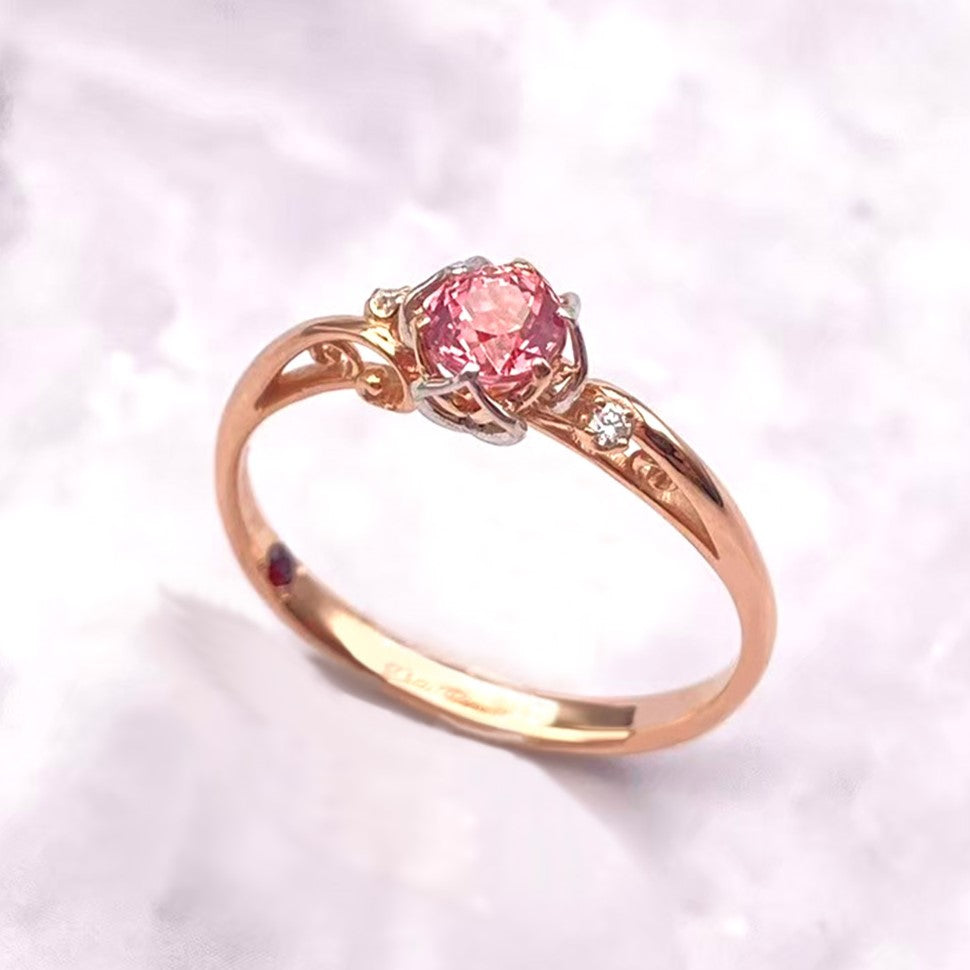Lotus corde Ring Padparadscha Sapphire/ ロータス コルデ リング パパラチアサファイヤ