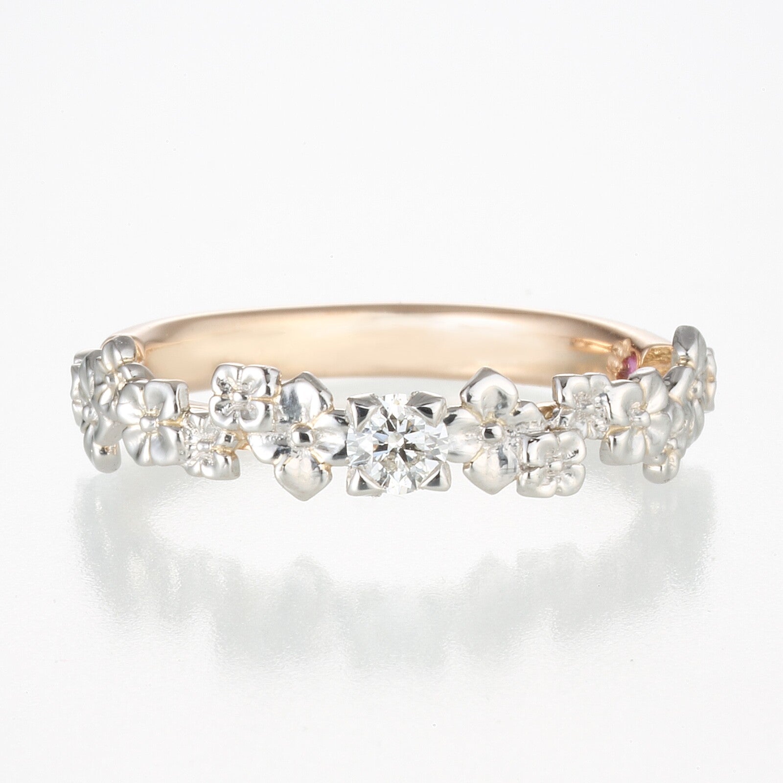 Hydrangea Solitaire Ring / あじさい ソリティアリング BirthdayStone