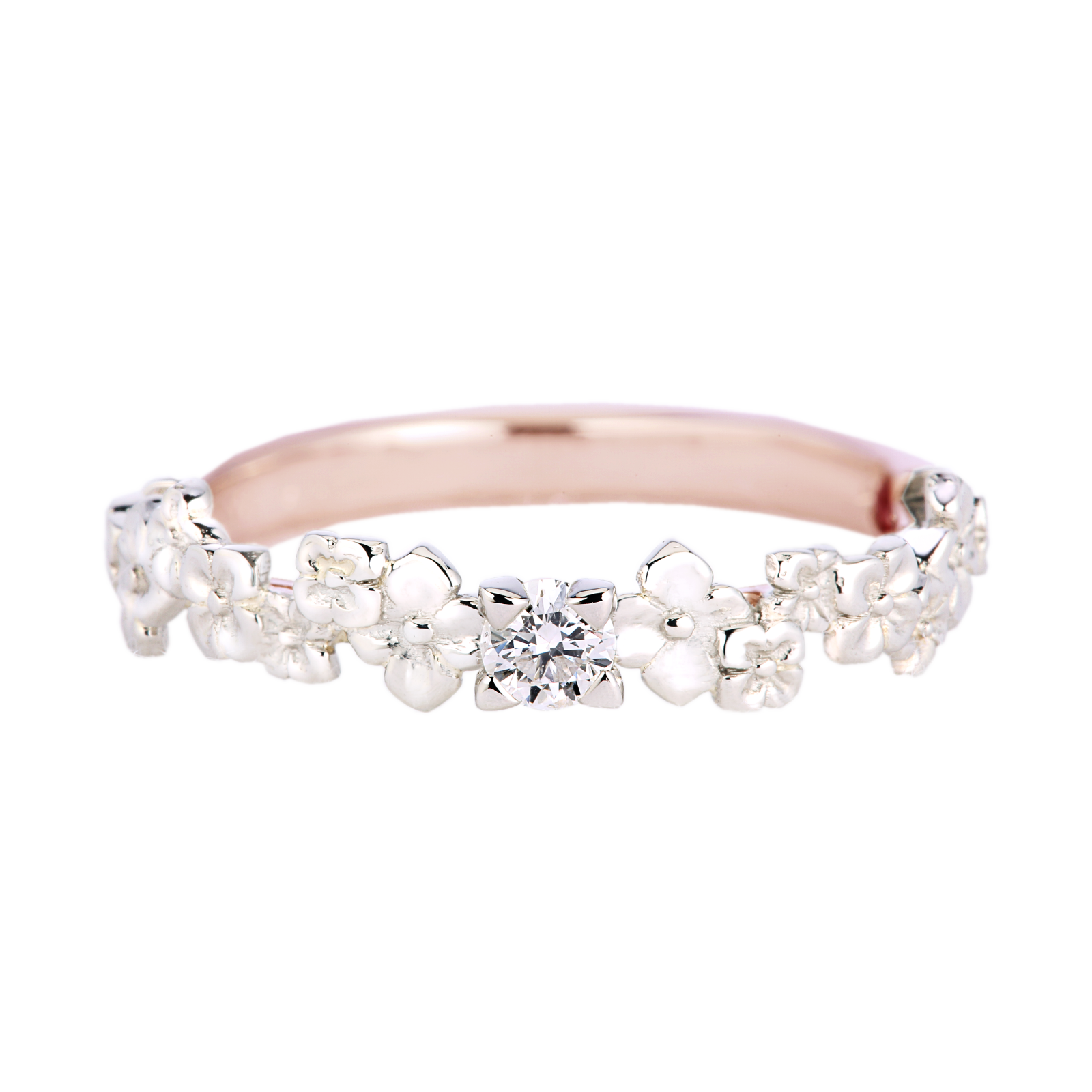 Hydrangea Solitaire Ring / あじさい ソリティアリング BirthdayStone【BOU/D03】