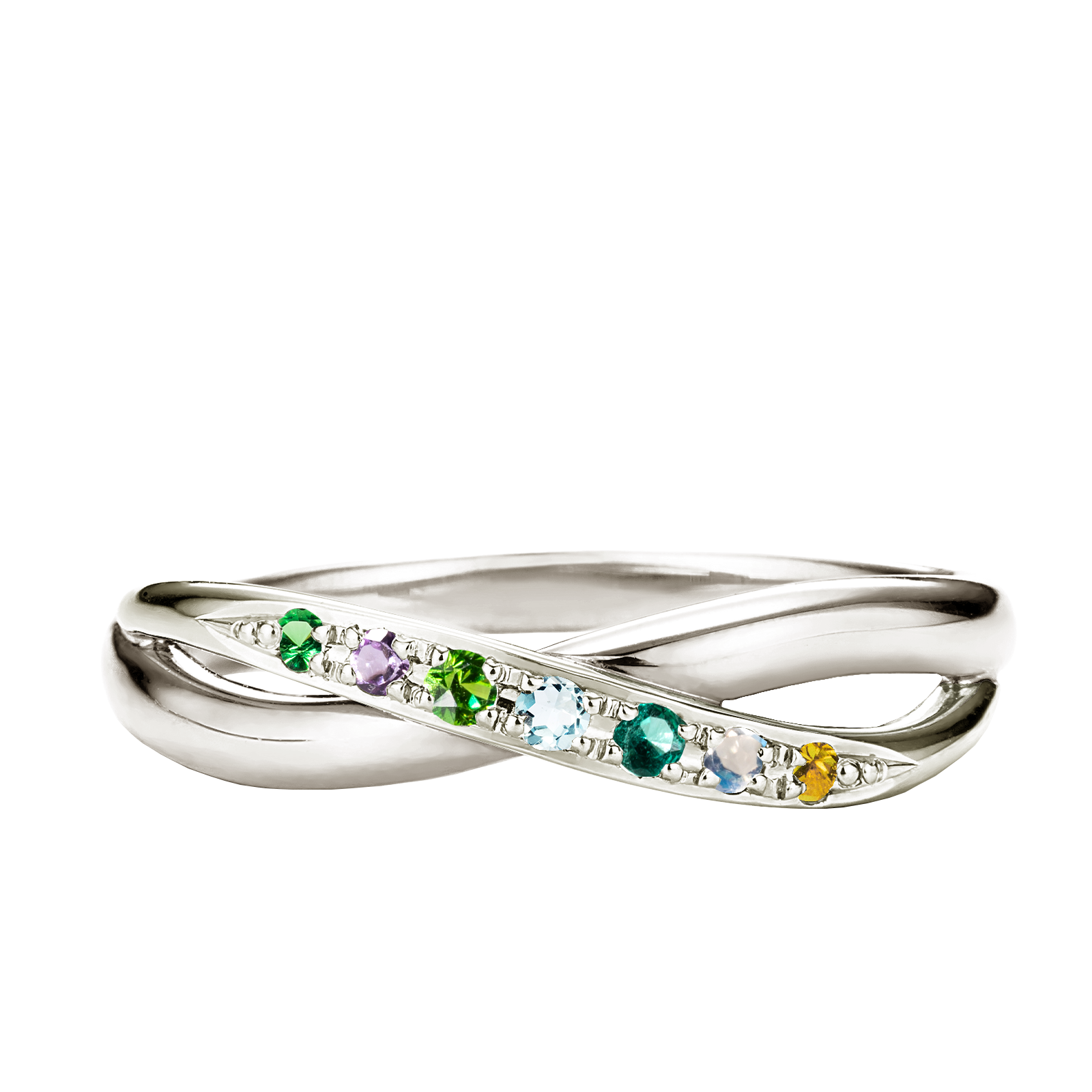 【bouquet】Ivy / アイビー marriagering(L)familyring (7石)【BOU/L12】SV