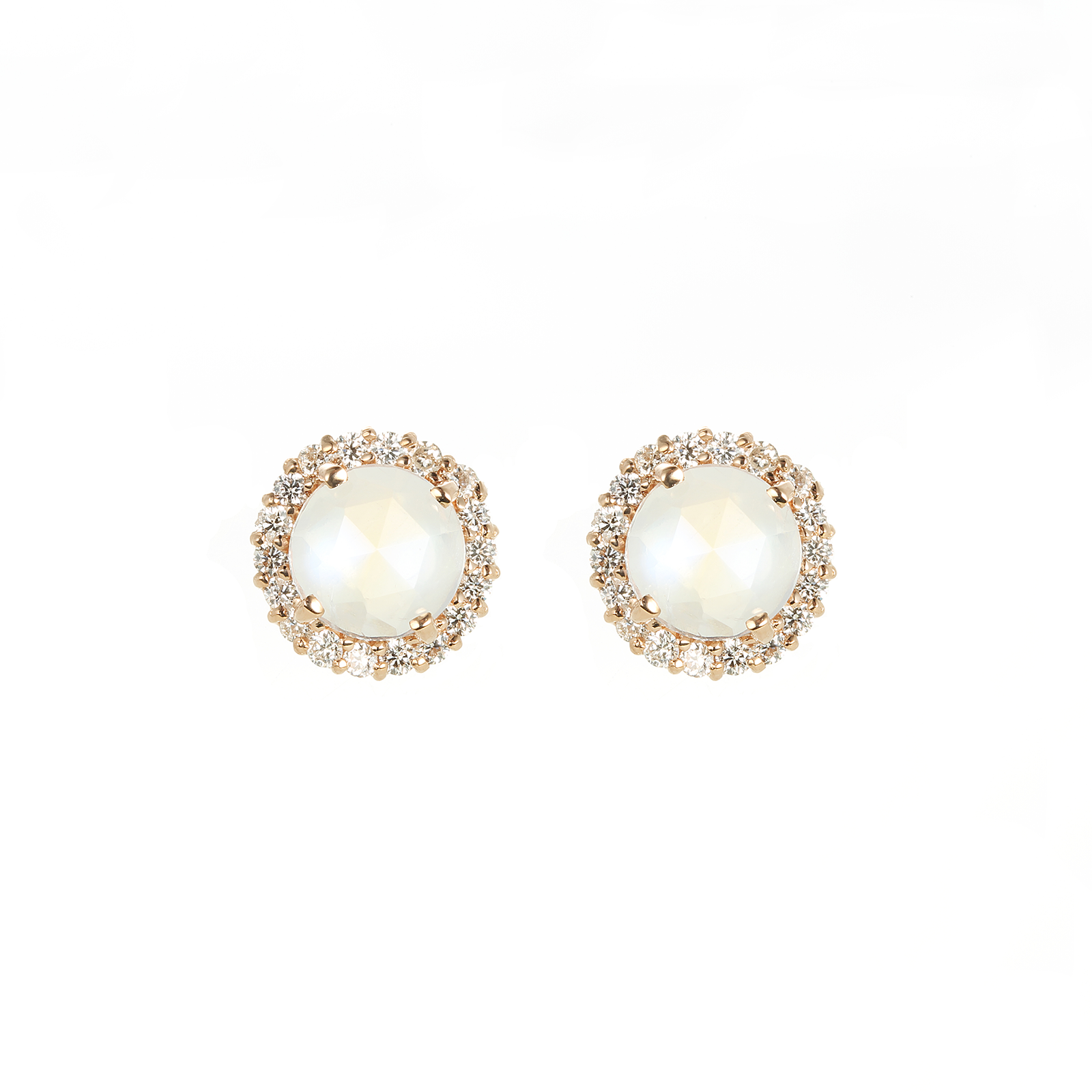 【LIN/PE31】【LIN/N31】earrings/necklace/ color stone rosecut取り巻き色石スタッドピアス/ネックレス