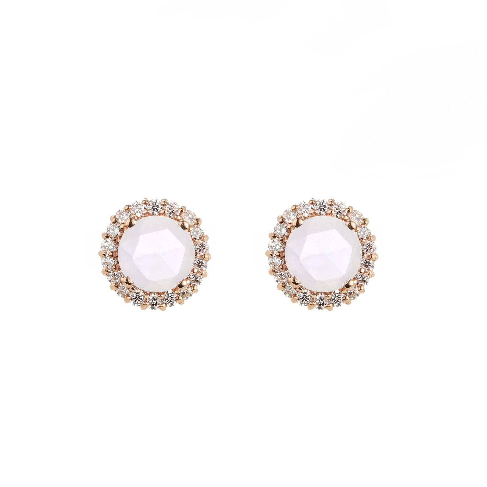 【LIN/PE31】【LIN/N31】earrings/necklace/ color stone rosecut取り巻き色石スタッドピアス/ネックレス