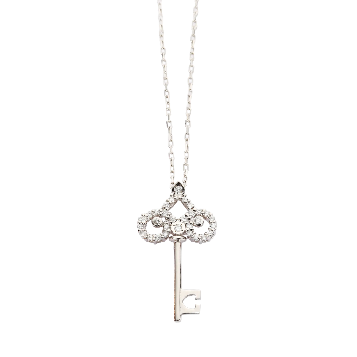 【PCM/N01W】Noir et Blanc petite clef magique/プチクレマジックネックレス