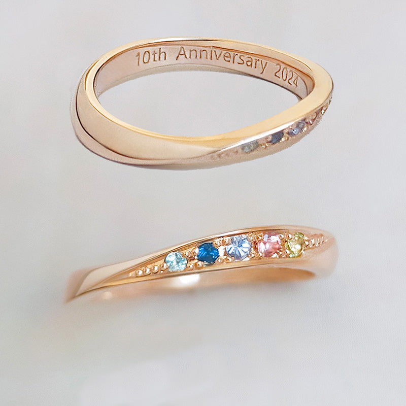 【infini】ファミリーリング S001M 4石