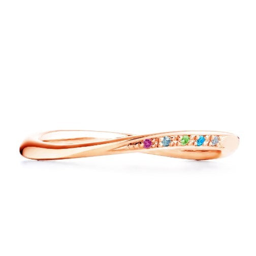 【infini】ファミリーリング 【S001S】 5石 (大きいサイズ17~25号)