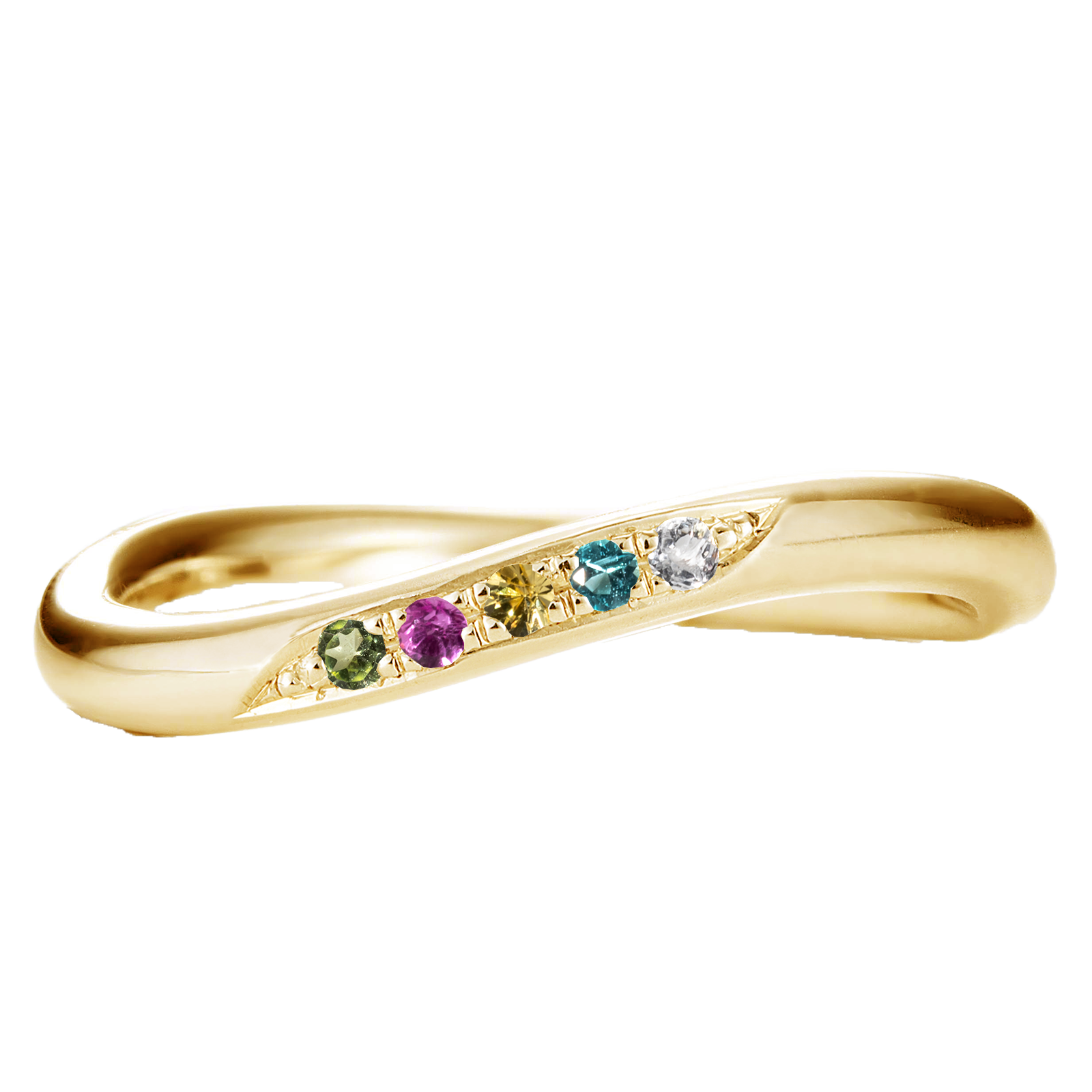 【infini】ファミリーリング S002M 5石