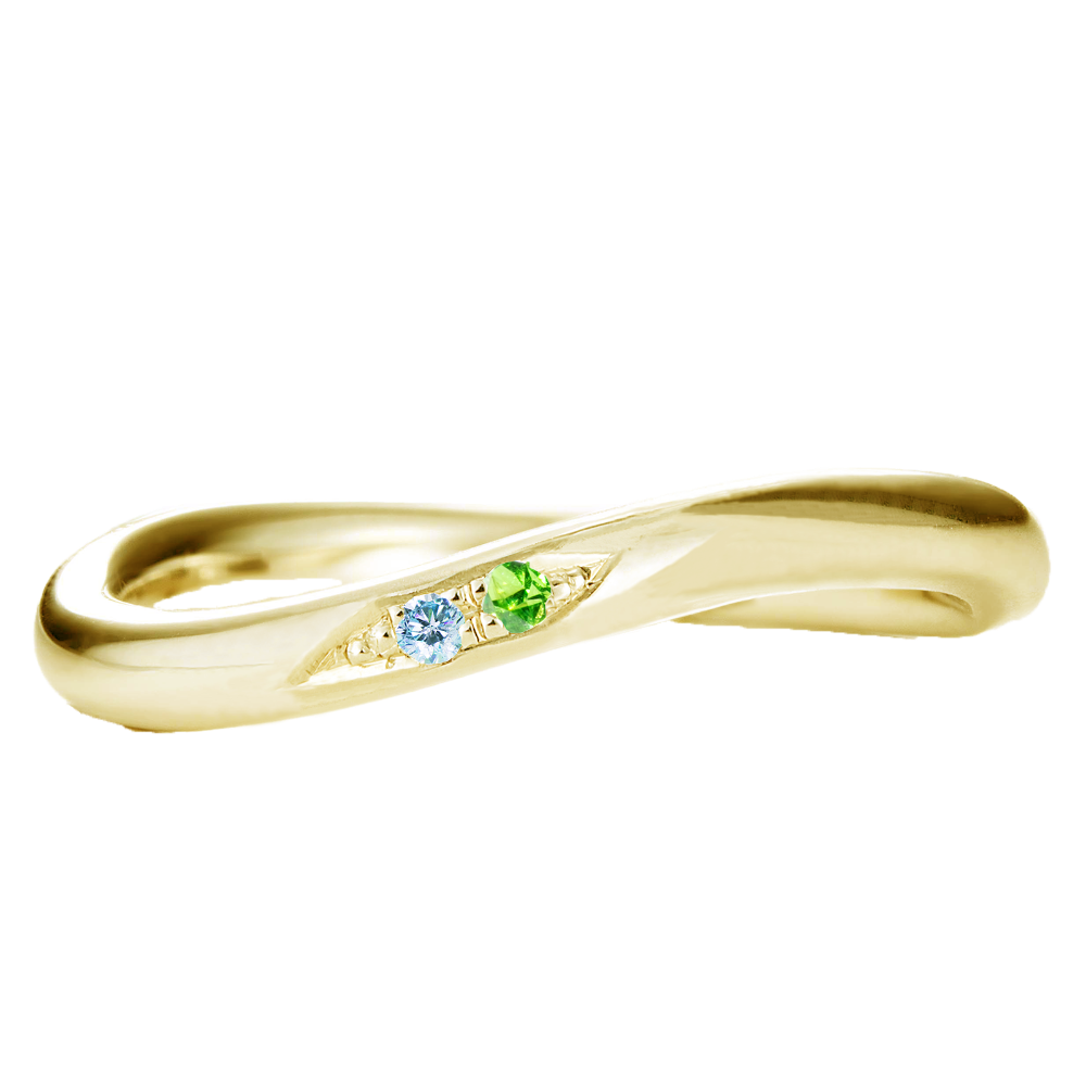 【infini】ファミリーリング S:002M 2石 (大きいサイズ17~25号)