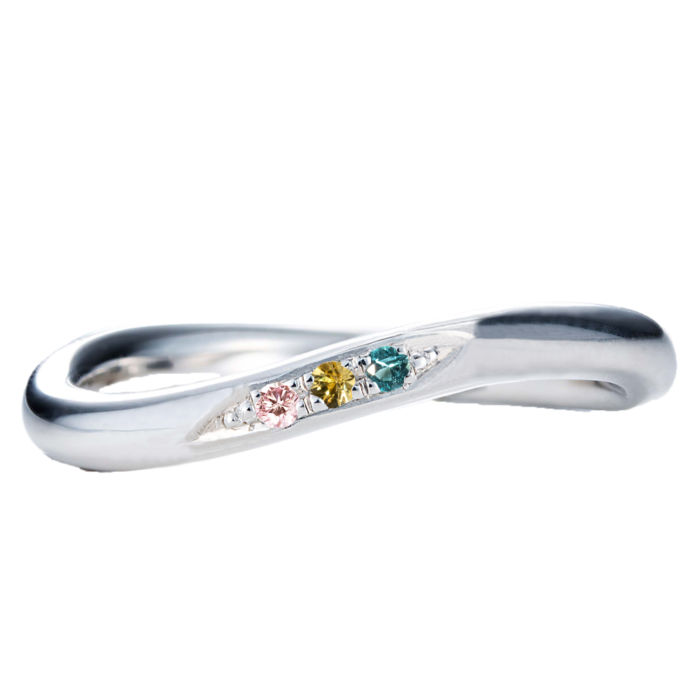 【infini】ファミリーリング S002M 3石