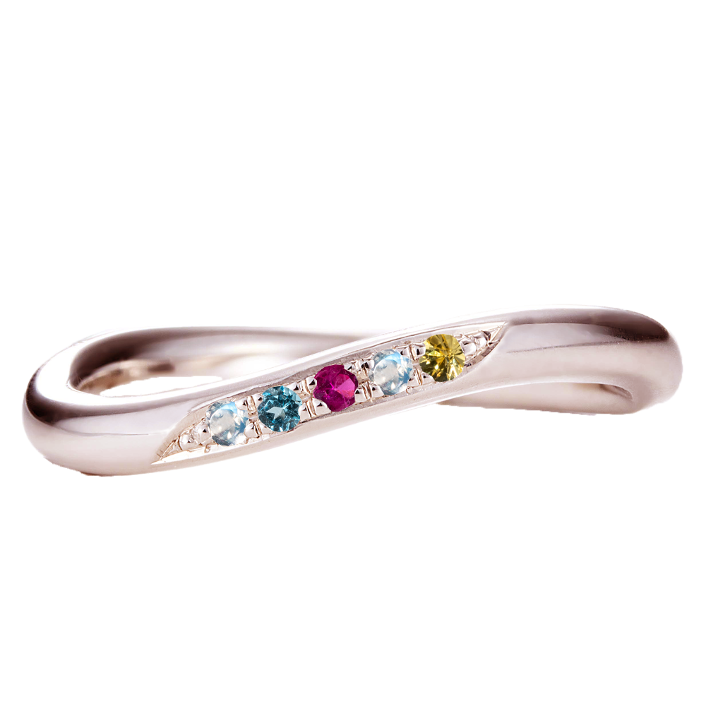 【infini】ファミリーリング S:002M 5石 (大きいサイズ17~25号)