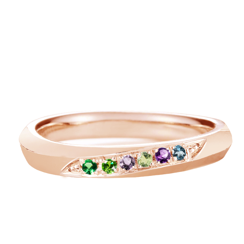 【infini】ファミリーリング S003M 6石