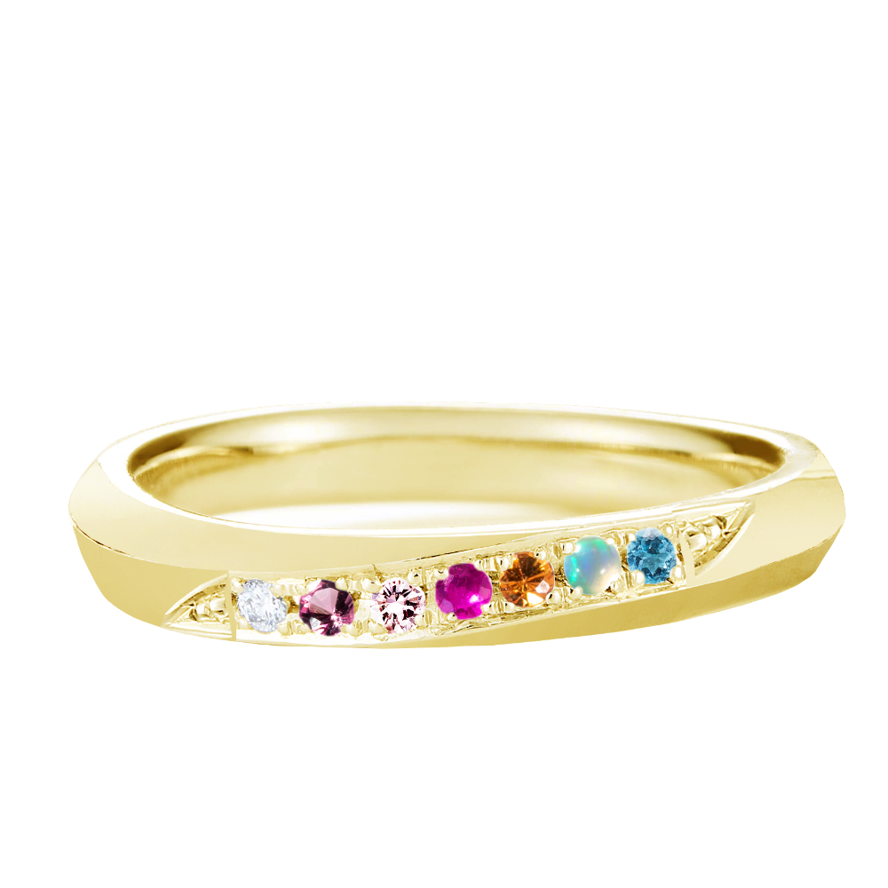 【infini】ファミリーリング S003M 7石