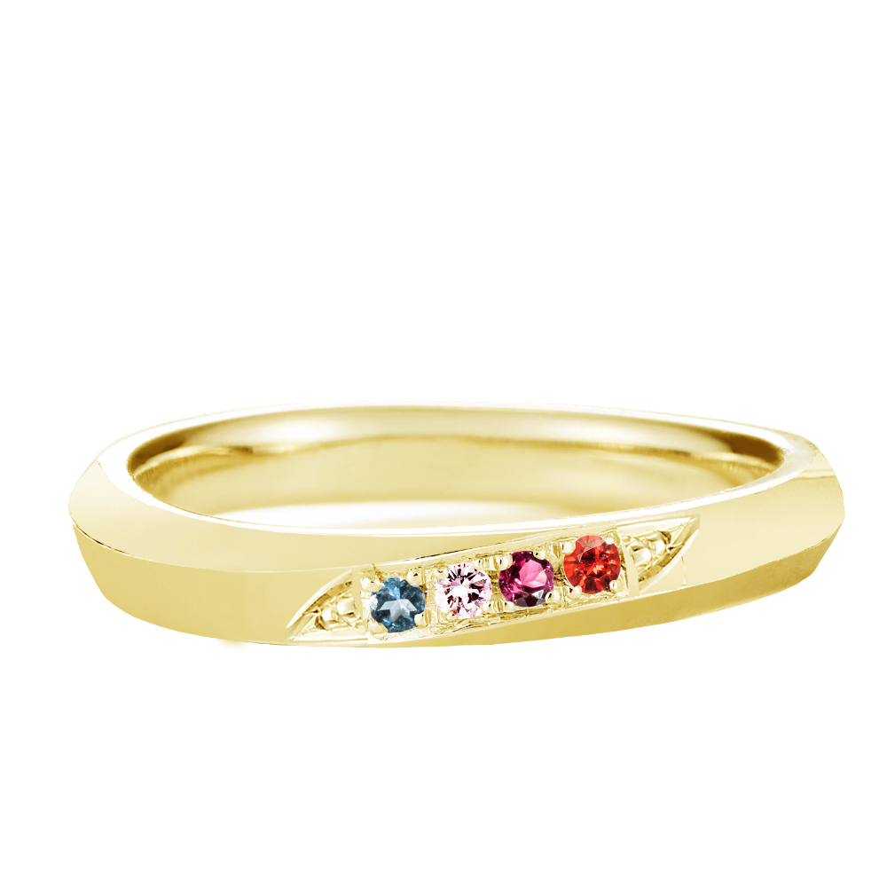 【infini】ファミリーリング S003M 4石