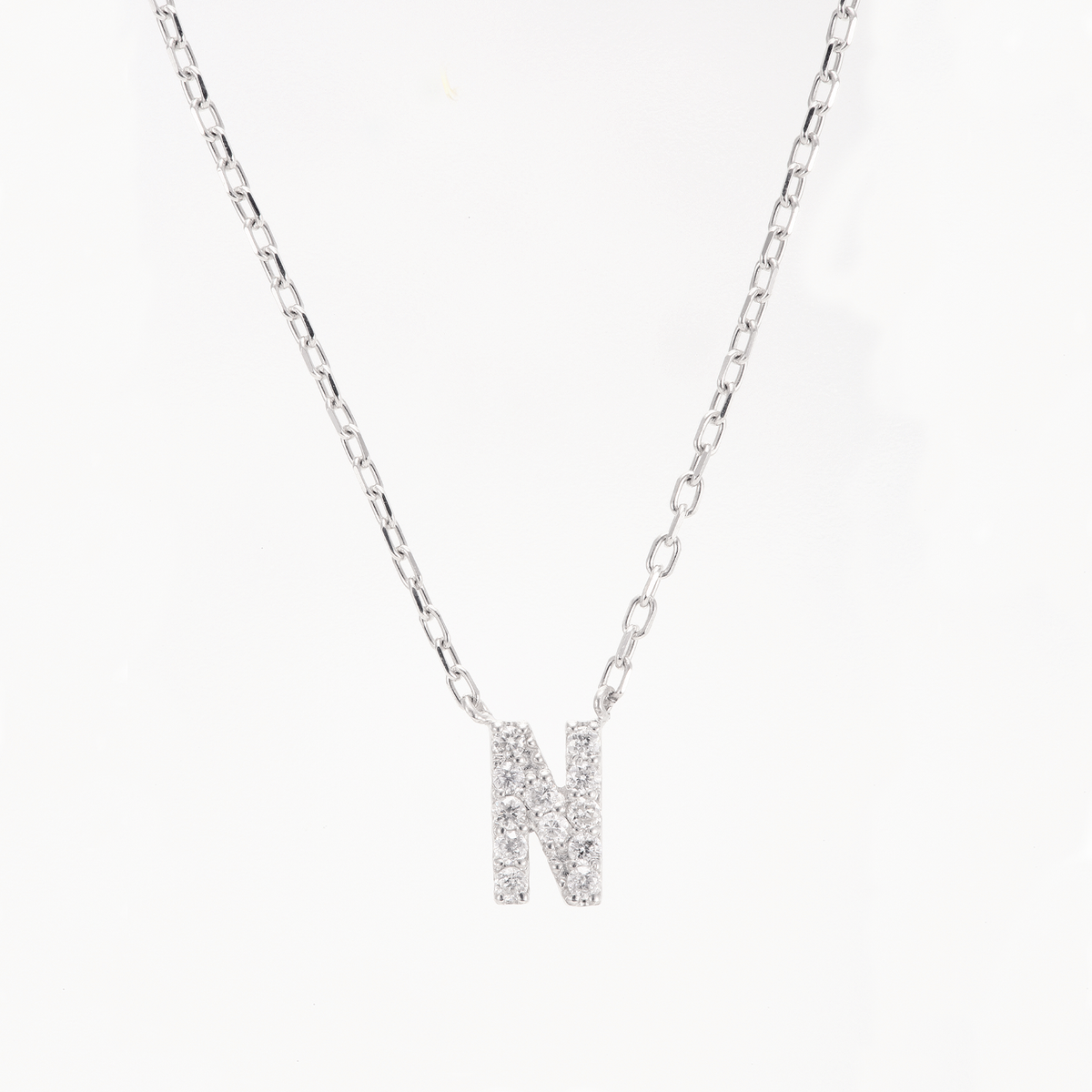 Dia initial necklace N / ダイヤイニシャルネックレスN【SMI/IN01】