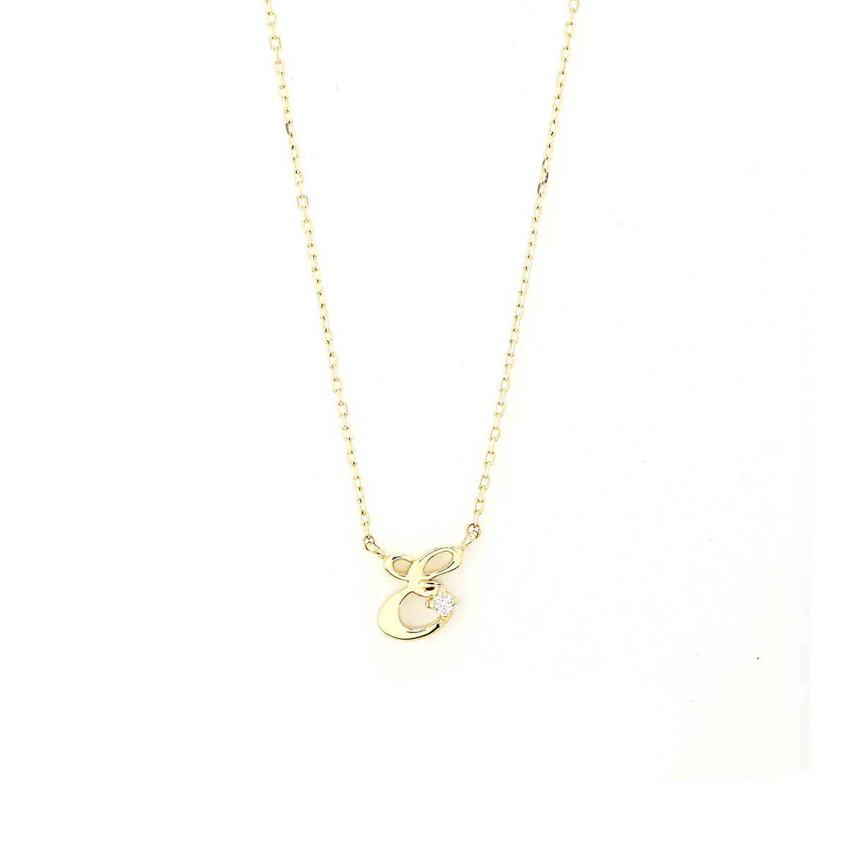 Alison initial necklace E/ アリソンイニシャルネックレスE【SMI/IN02】