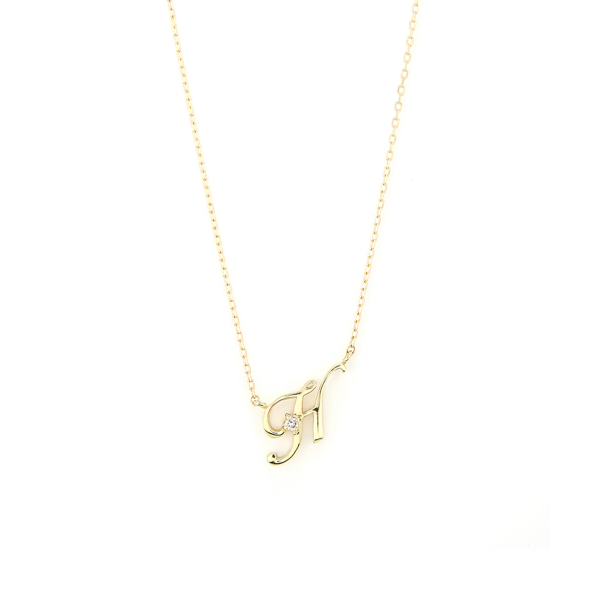 Alison initial necklace H/ アリソンイニシャルネックレスH【SMI/IN02】