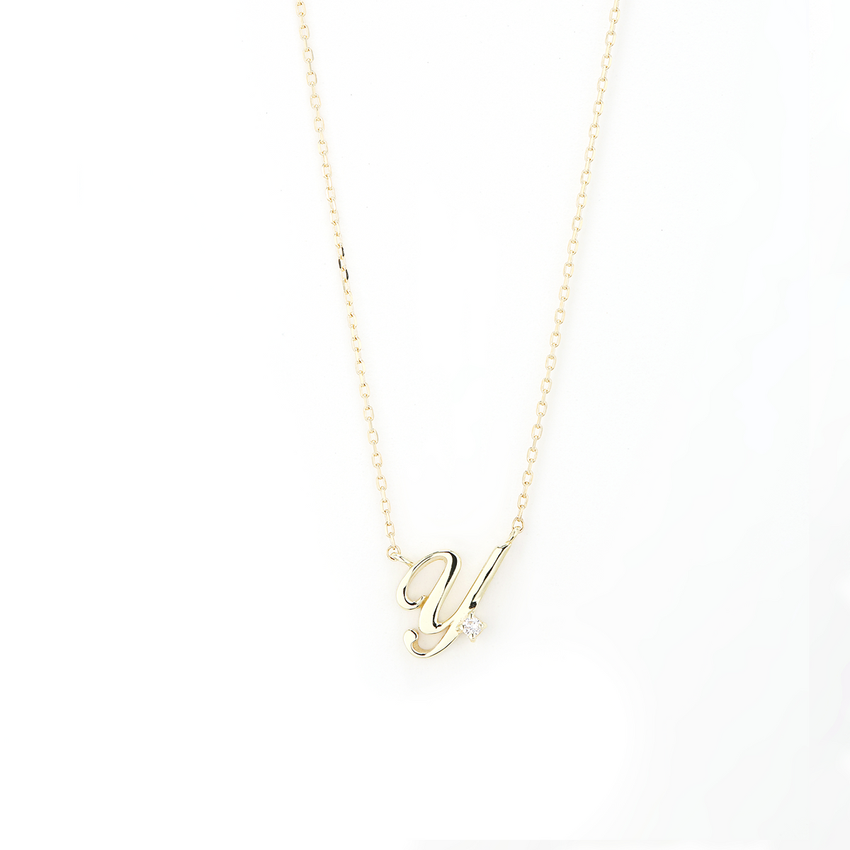 Alison initial necklace Y/ アリソンイニシャルネックレスY【SMI/IN02】