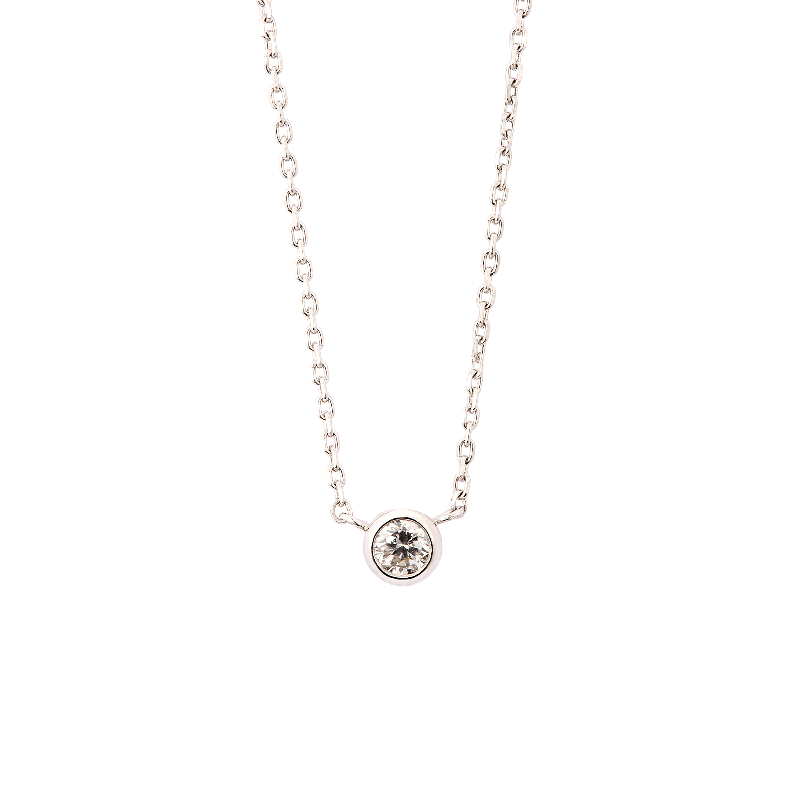 Simple solitaire necklace / シンプルソリティアネックレス 0.2ct【SMP/NW02】