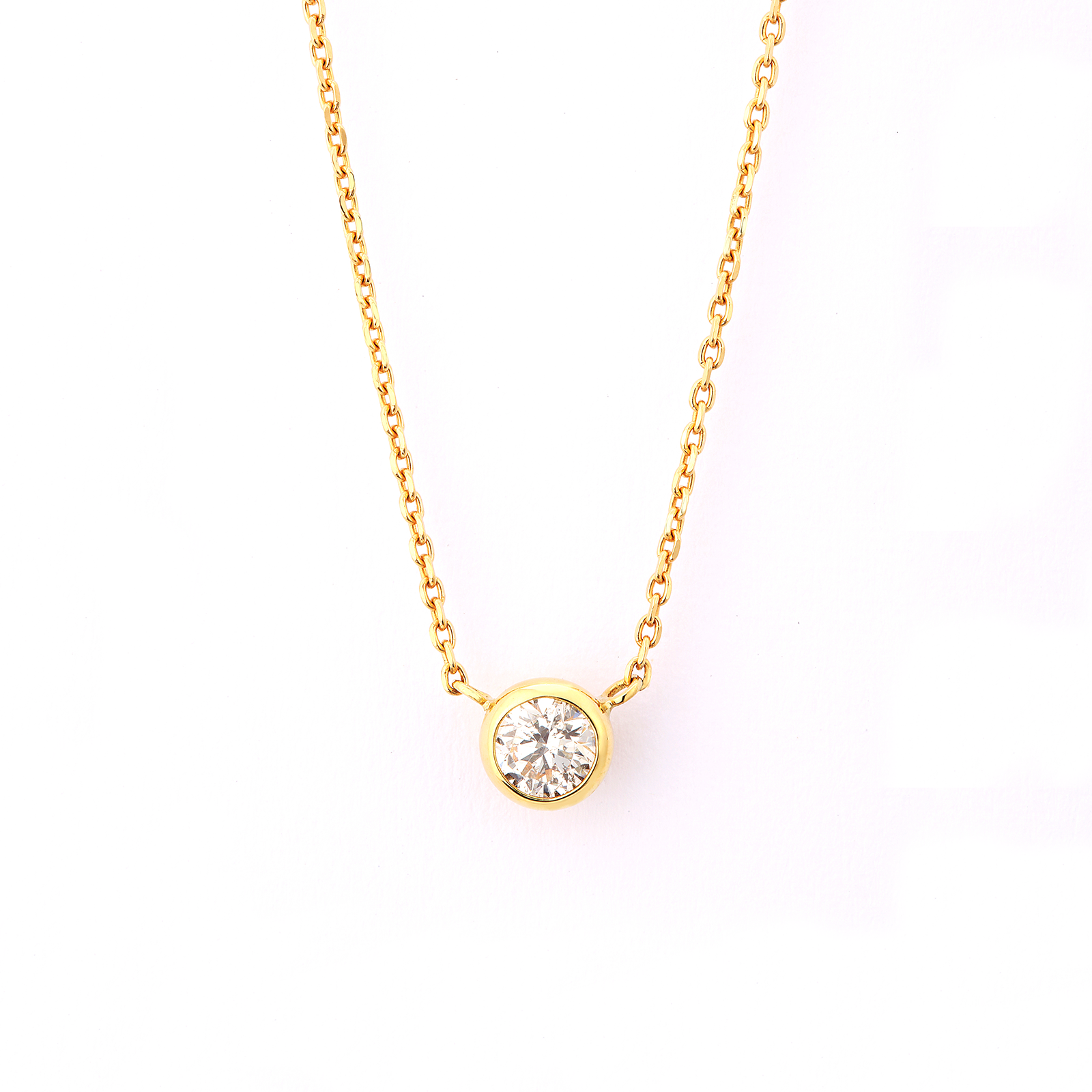 【SMP/NW02】simple solitaire necklace / シンプルソリティアネックレス
