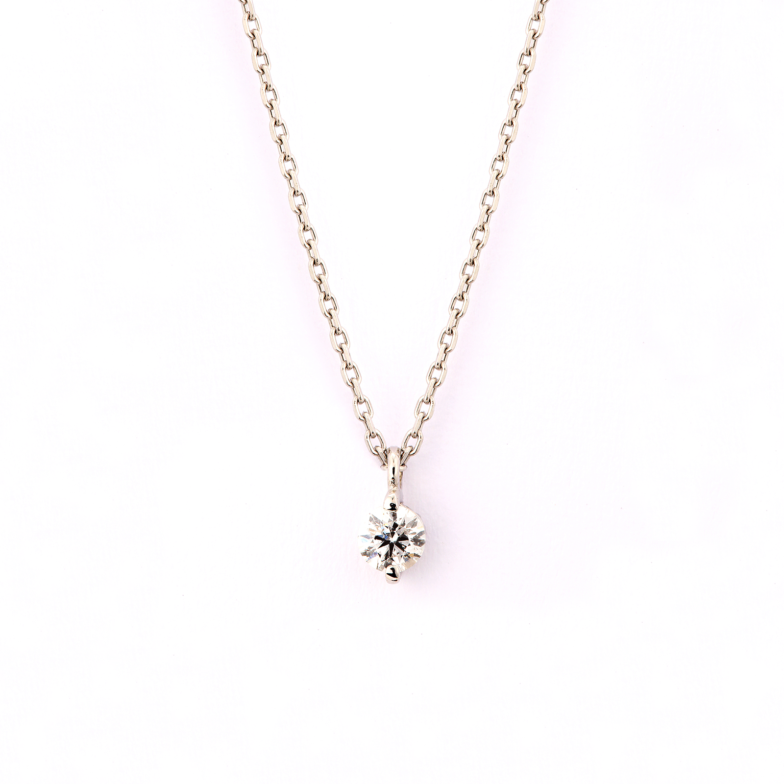 【SMP/NW01】simple solitaire necklace / シンプルソリティアネックレス