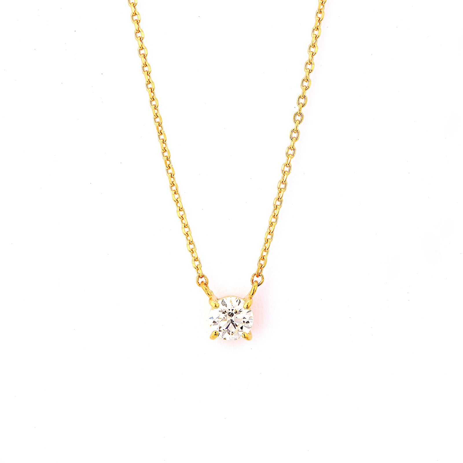 【SMP/NW02】simple solitaire necklace / シンプルソリティアネックレス