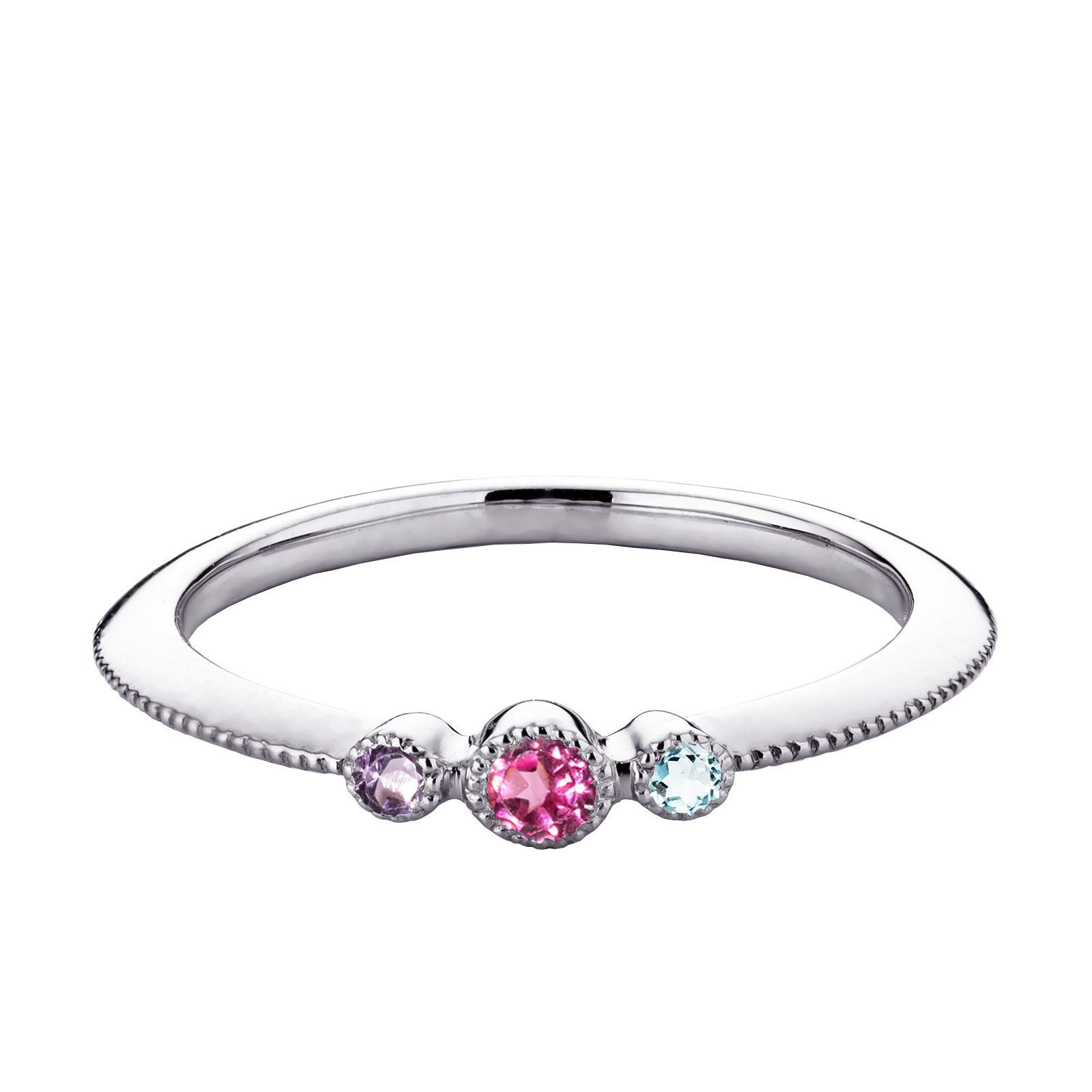 【KidsRing&PinkyRing】Station Eternity petit macoron/ ステーションエタニティーマカロンプチ3stone Pt【STER09】
