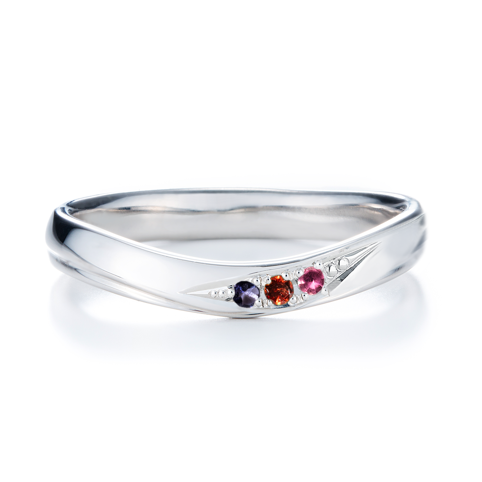 【infini】ファミリーリング【V002M】 3石 (小さいサイズ:P5-5号)