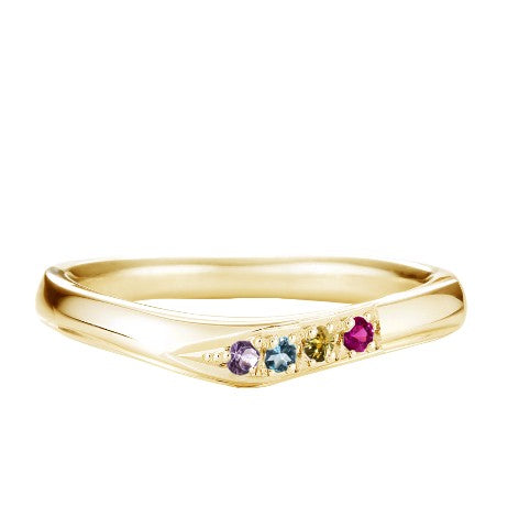 【infini】ファミリーリング V:002S 4石 (大きいサイズ17~25号)