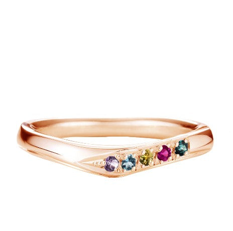 【infini】ファミリーリング V:002S 5石 (大きいサイズ17~25号)