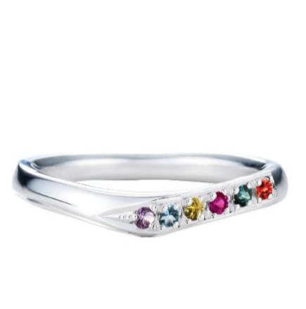 【infini】ファミリーリング V:002S 6石 (大きいサイズ17~25号)