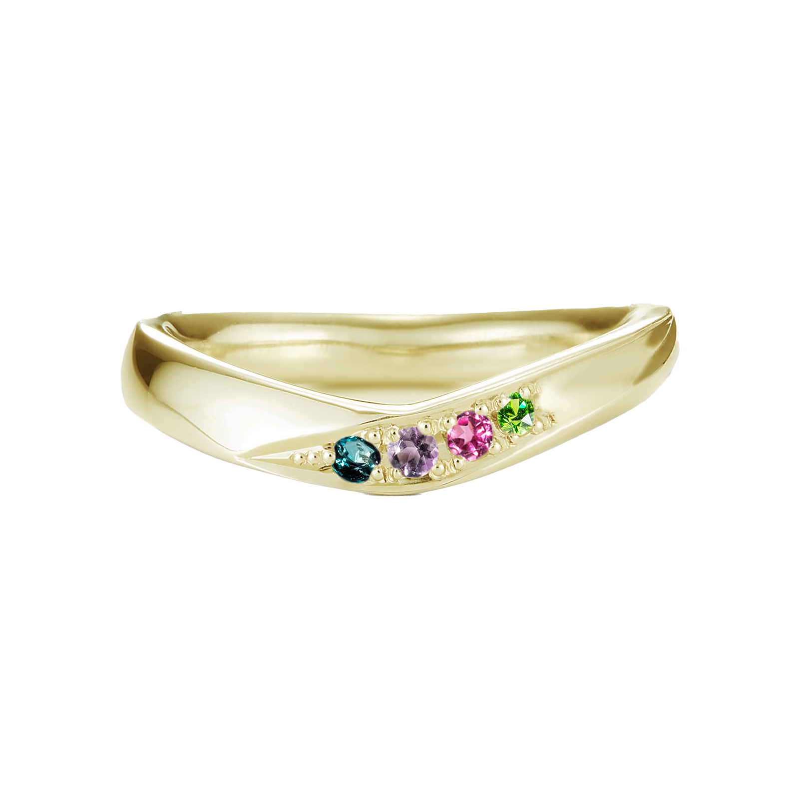 【infini】ファミリーリング【V003M 】4石