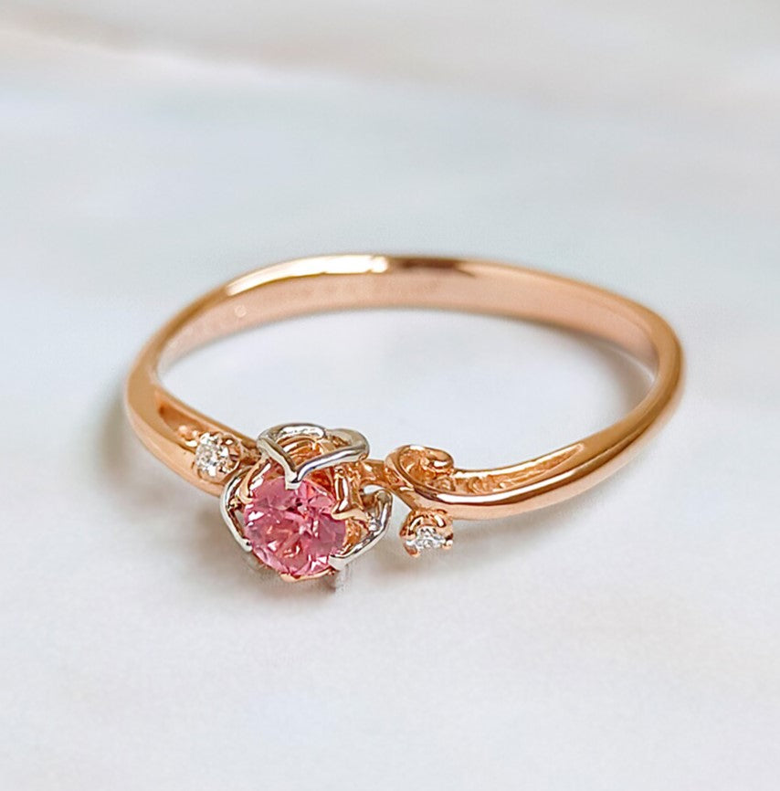 Lotus corde Ring Padparadscha Sapphire/ ロータス コルデ リング パパラチアサファイヤ