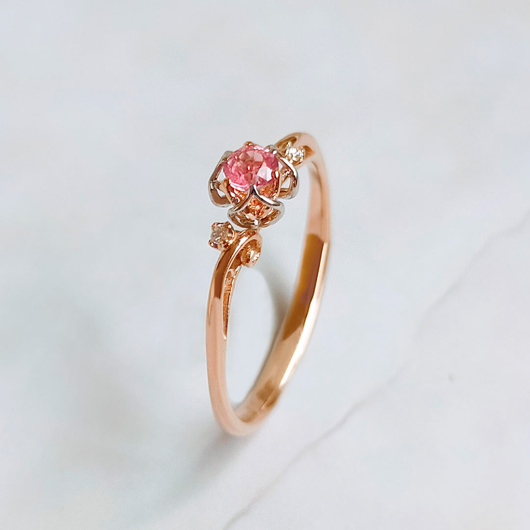 Lotus corde Ring Padparadscha Sapphire/ ロータス コルデ リング パパラチアサファイヤ