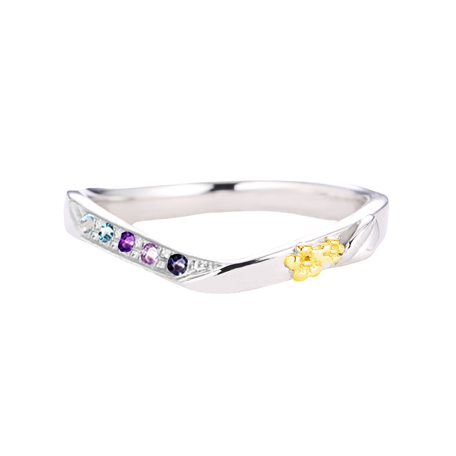 Jasmine bouquet Ring / ジャスミンブーケリング Color Stone 5石【BOUL02】