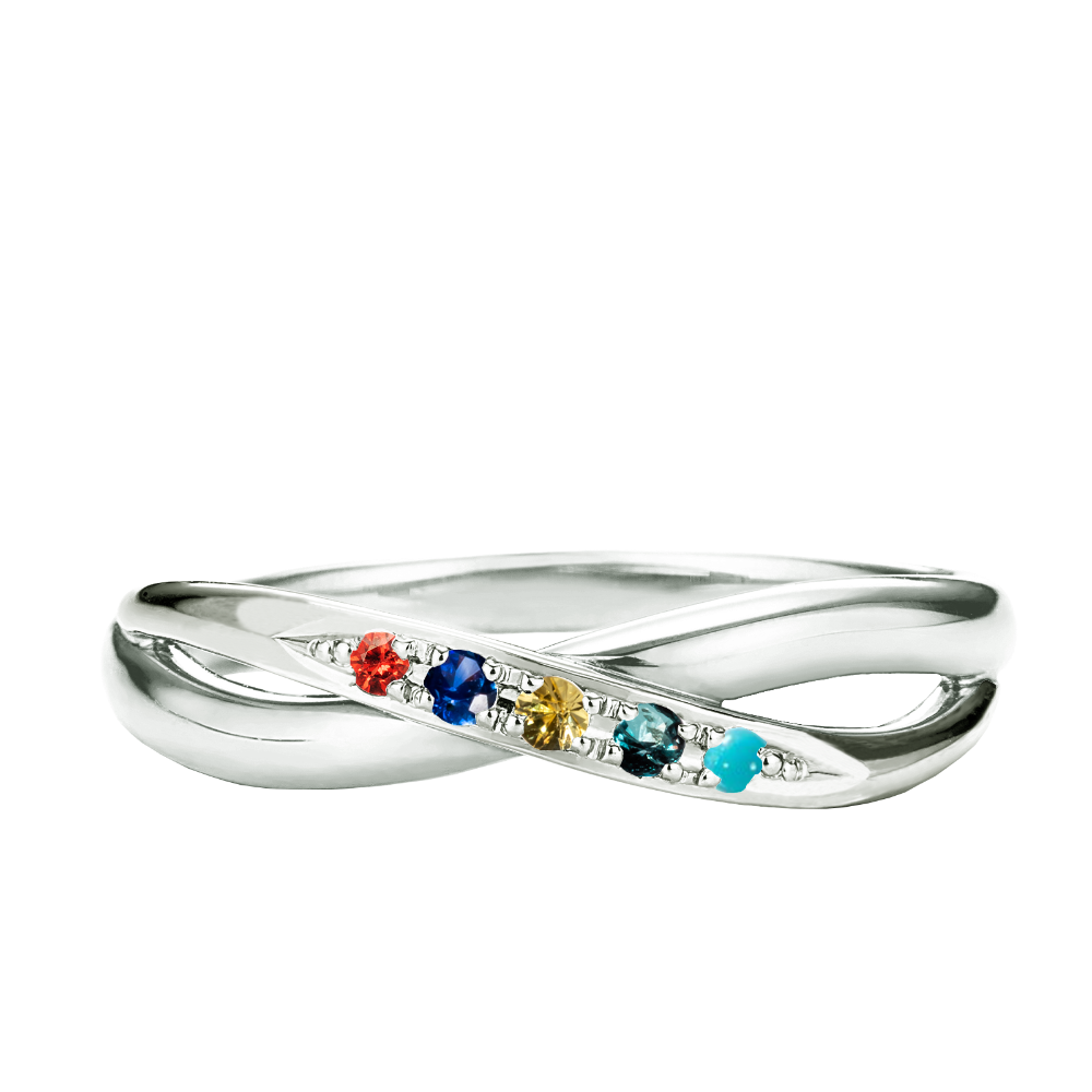 【bouquet】Ivy / アイビー　marriagering（Ｌ）familyring （5石）