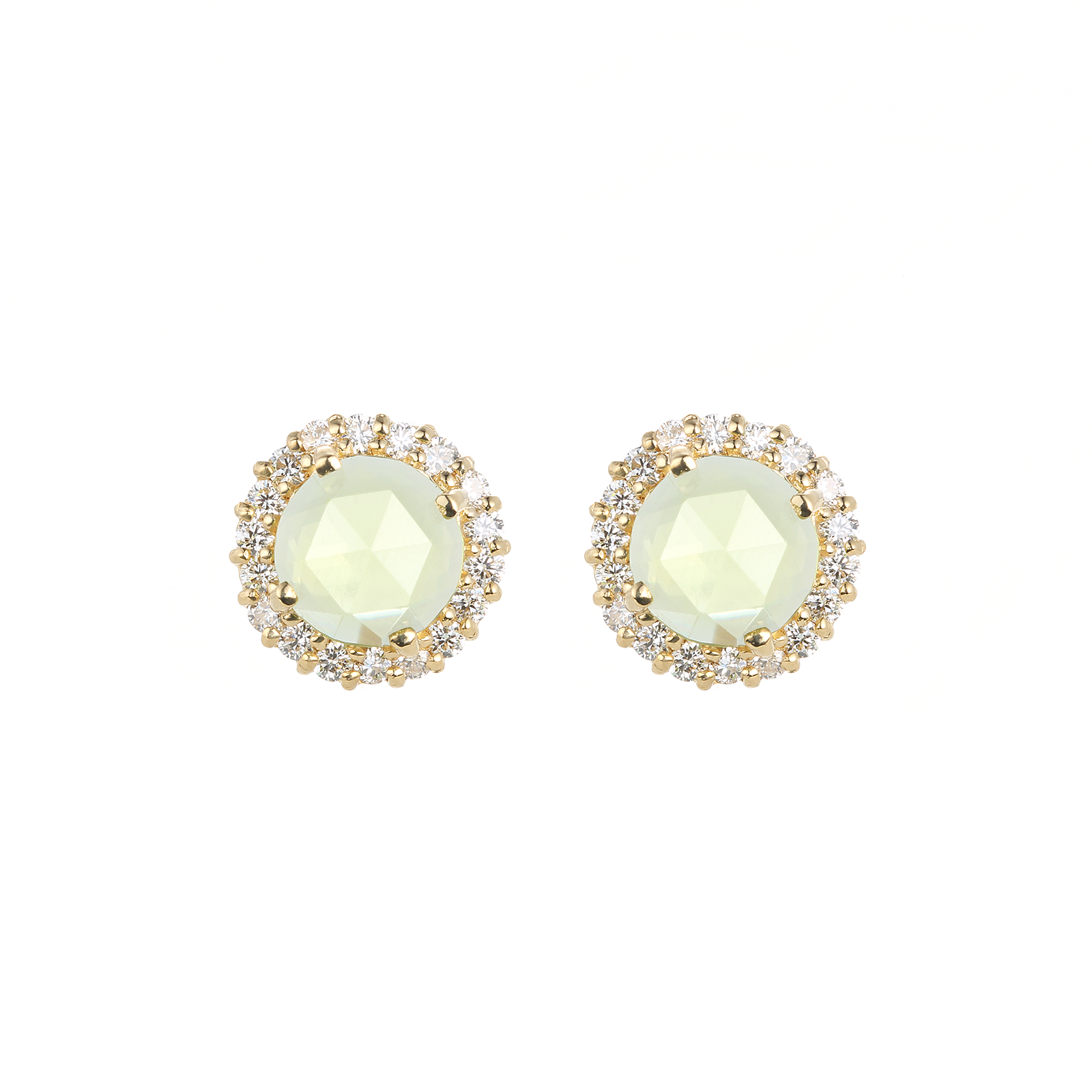 【LIN/PE31】【LIN/N31】earrings/necklace/ color stone rosecut取り巻き色石スタッドピアス/ネックレス