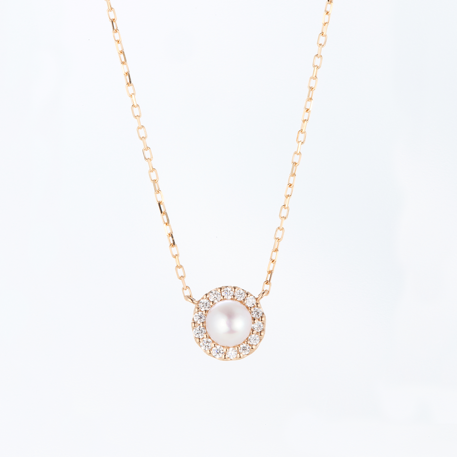 【LIN/PE32】【LIN/N32】earrings/necklace/ pearl取り巻きパールスタッドピアス/ネックレス