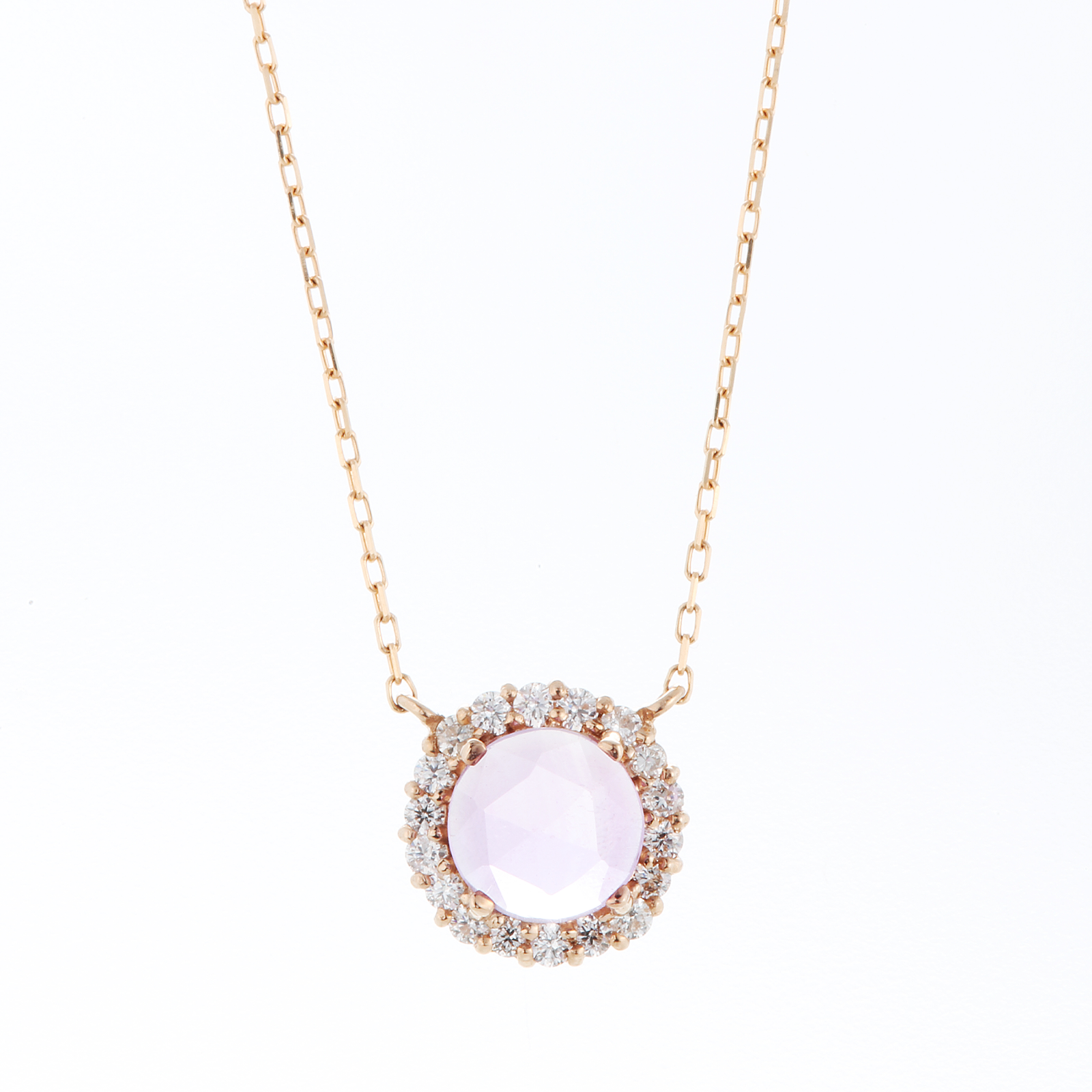 【LIN/PE31】【LIN/N31】earrings/necklace/ color stone rosecut取り巻き色石スタッドピアス/ネックレス