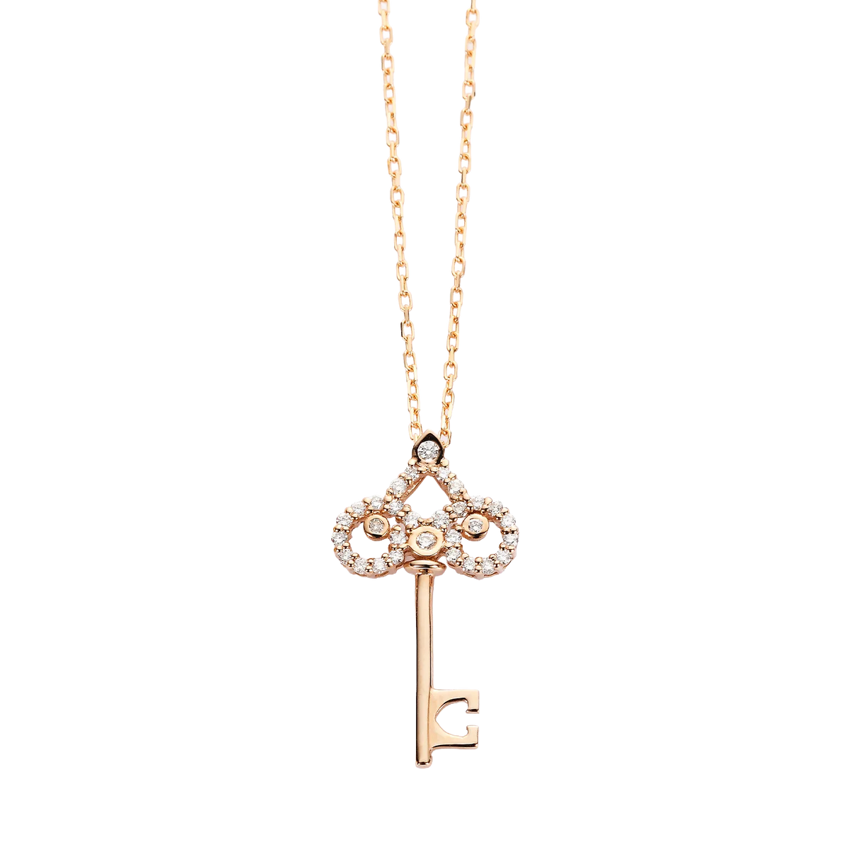 【PCM/N01W】Noir et Blanc petite clef magique/プチクレマジックネックレス