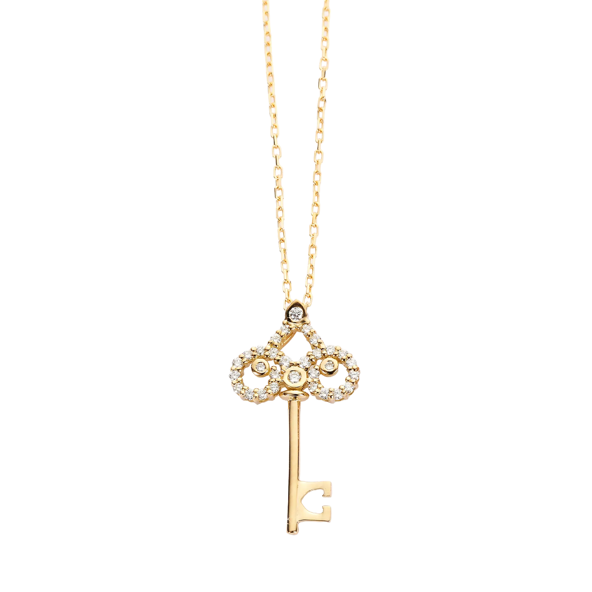 【PCM/N01W】Noir et Blanc petite clef magique/プチクレマジックネックレス