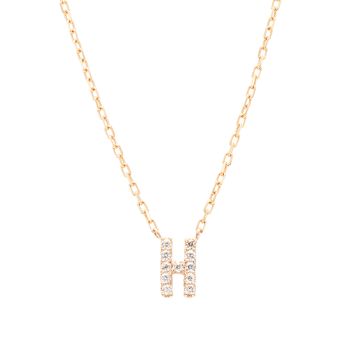 Dia initial necklace H / ダイヤイニシャルネックレスH【SMI/IN01】
