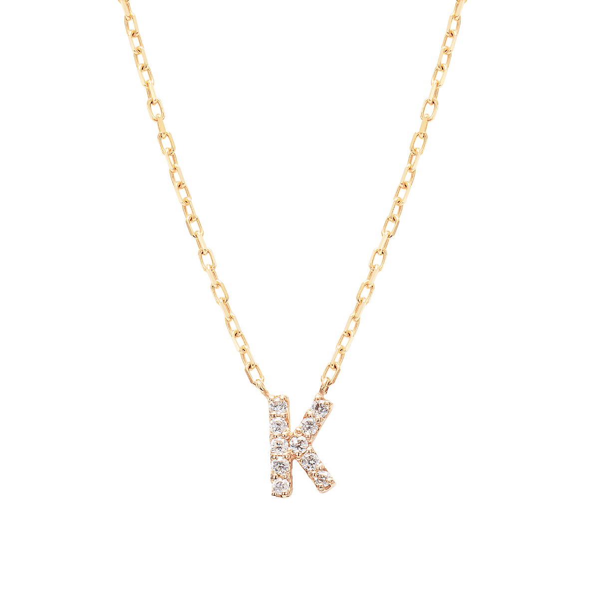 Dia initial necklace K / ダイヤイニシャルネックレスK【SMI/IN01】