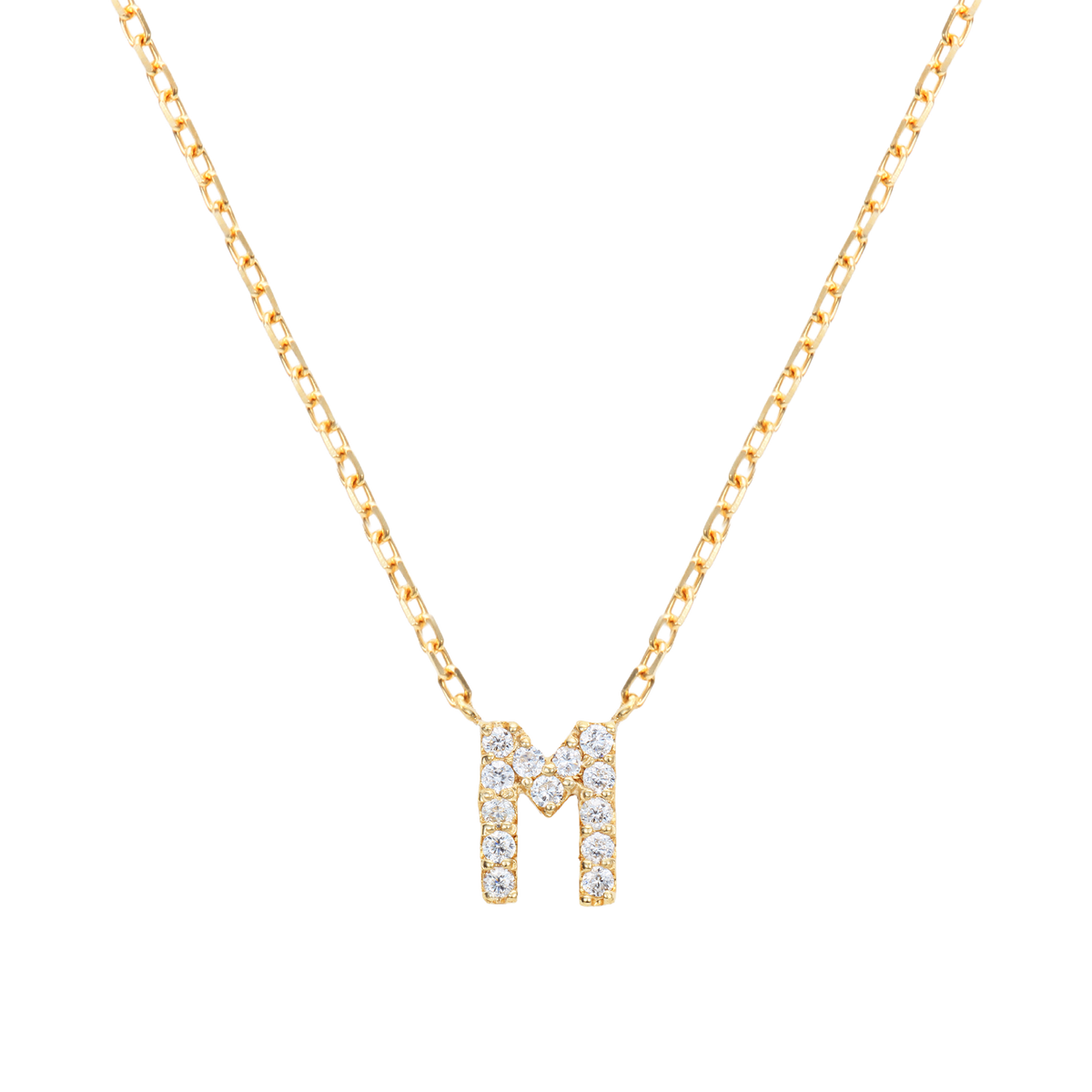 Dia initial necklace M / ダイヤイニシャルネックレスM【SMI/IN01】