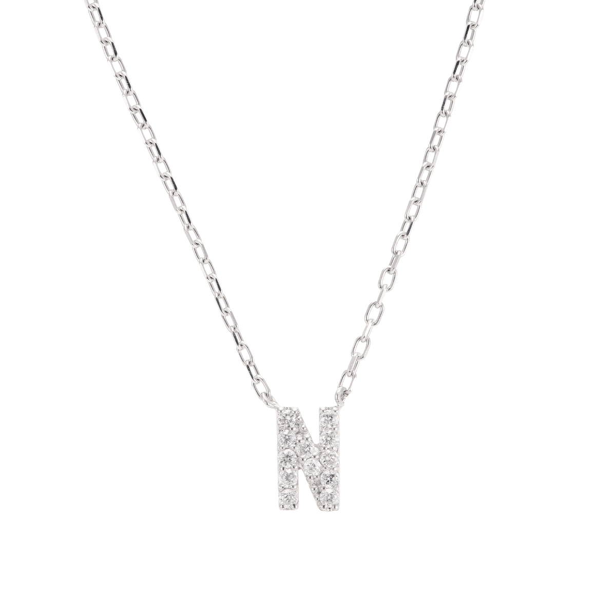 Dia initial necklace N / ダイヤイニシャルネックレスN【SMI/IN01】