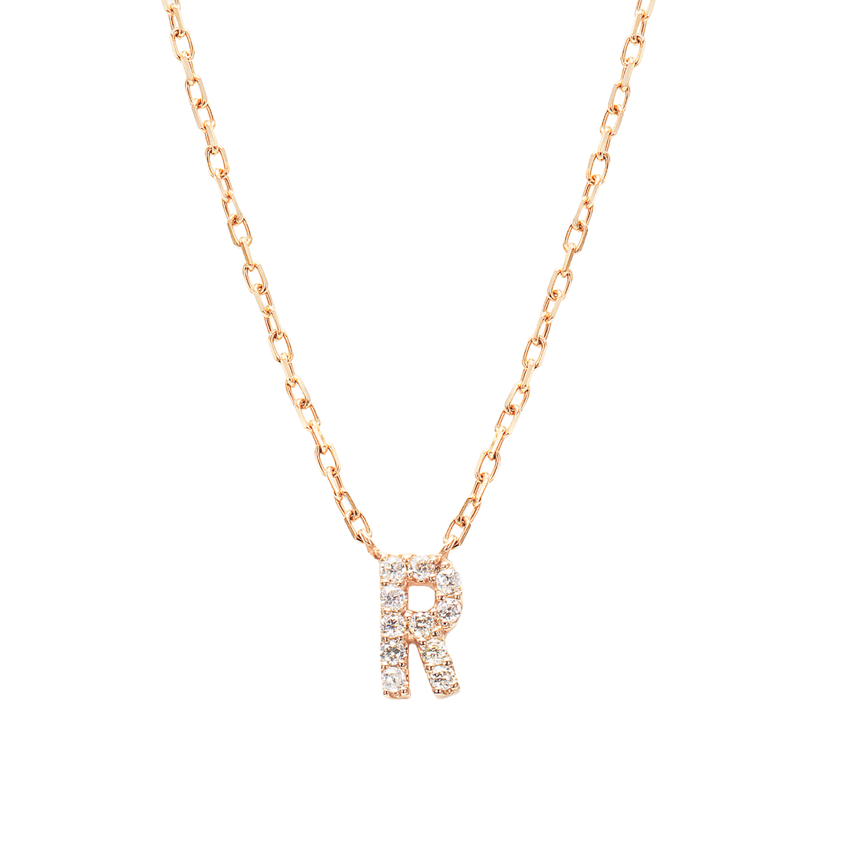 Dia initial necklace R / ダイヤイニシャルネックレスR【SMI/IN01】