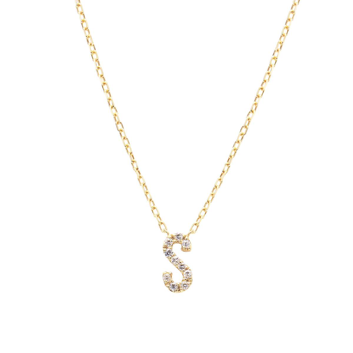 Dia initial necklace S / ダイヤイニシャルネックレスS【SMI/IN01】