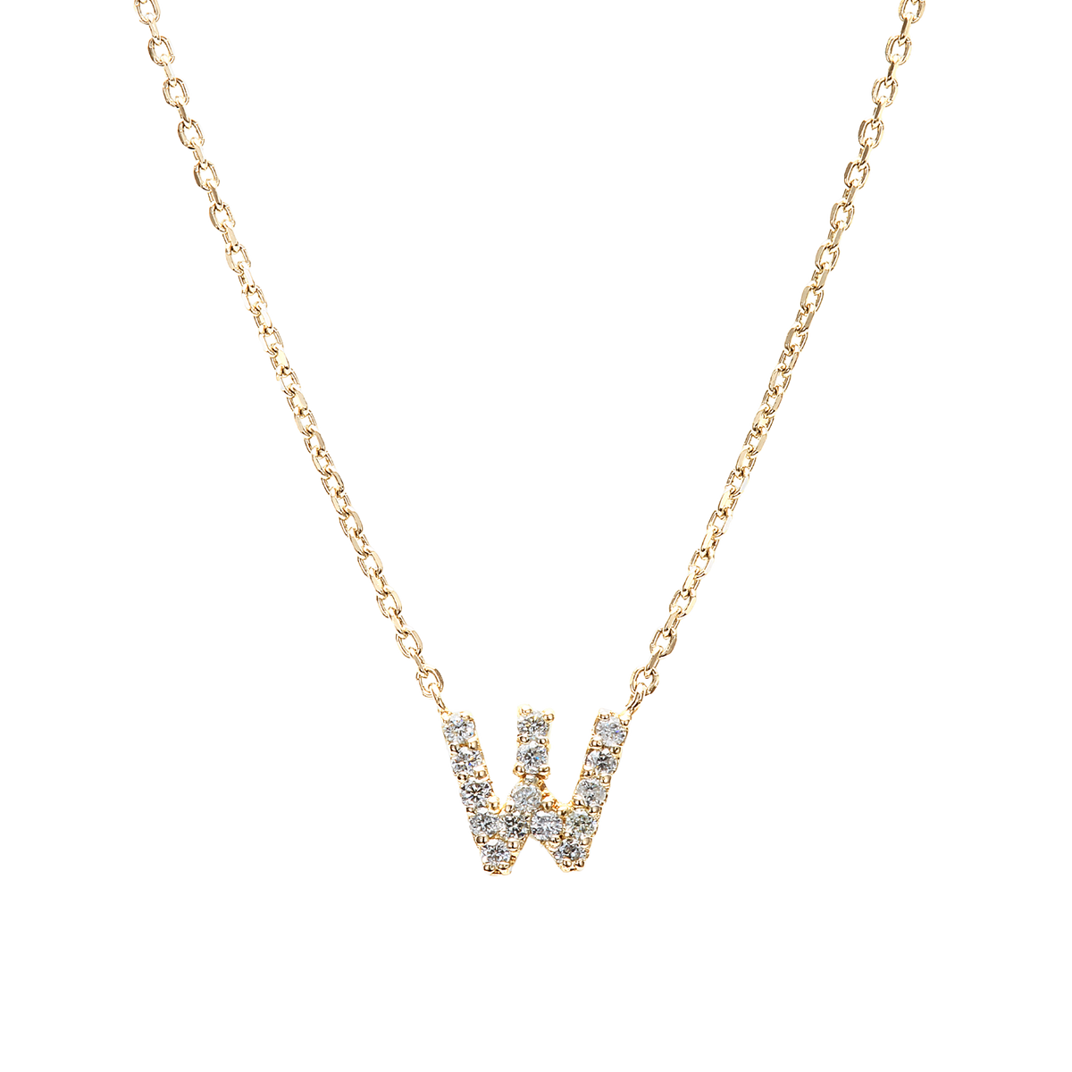 Dia initial necklace W / ダイヤイニシャルネックレスW【SMI/IN01】