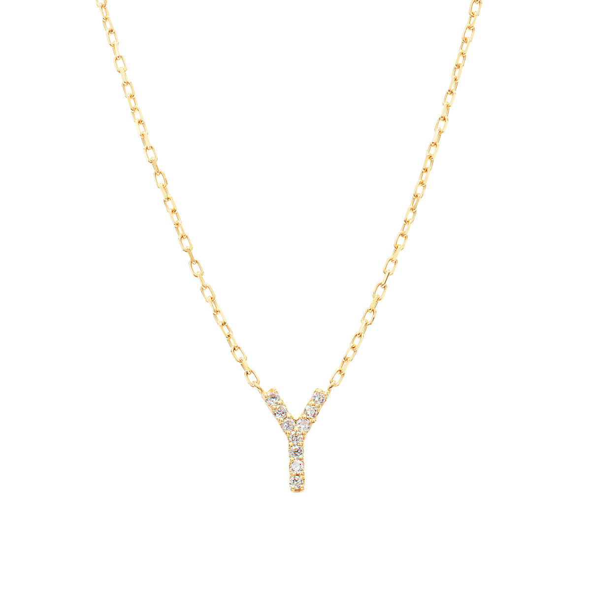 Dia initial necklace Y / ダイヤイニシャルネックレスY【SMI/IN01】