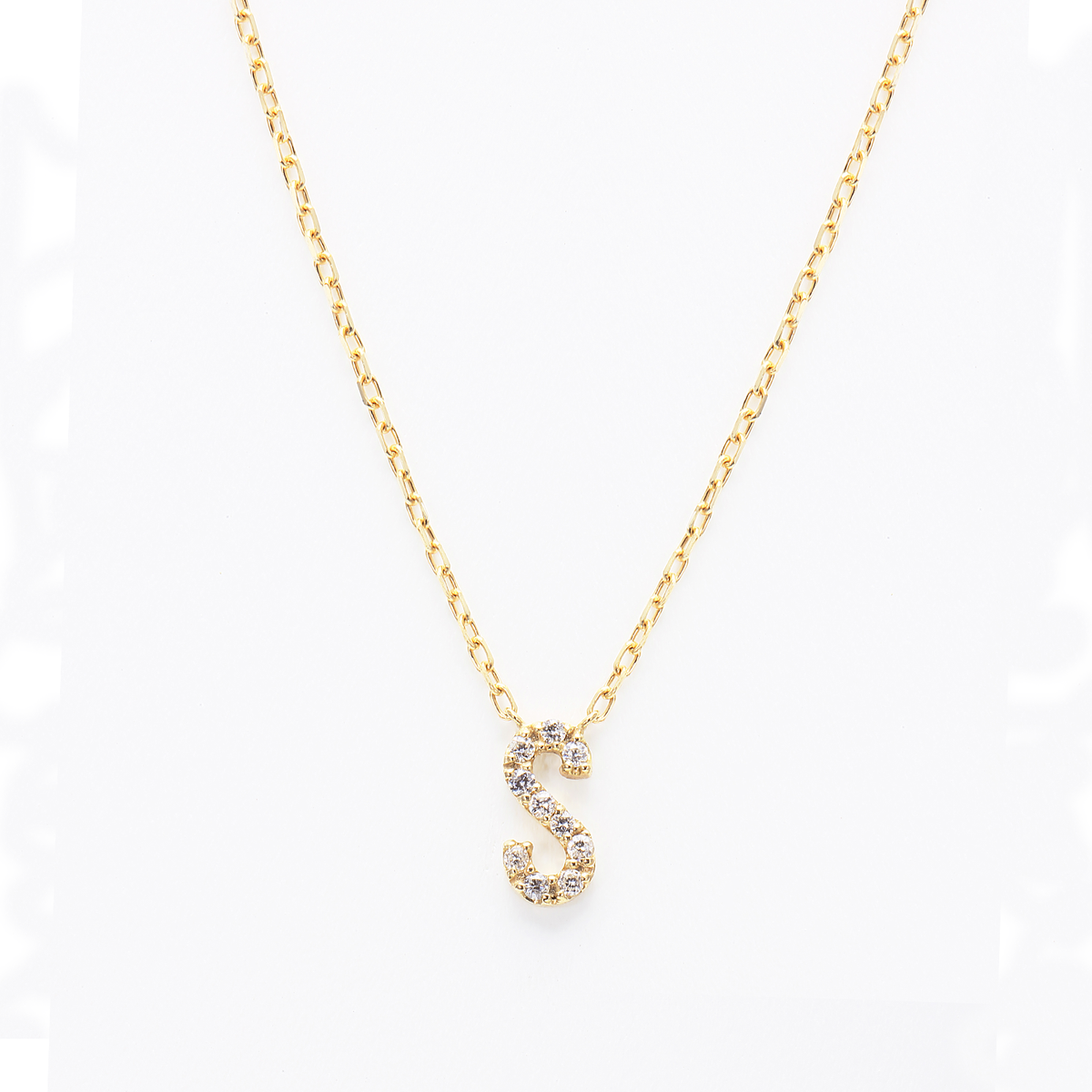Dia initial necklace S / ダイヤイニシャルネックレスS【SMI/IN01】