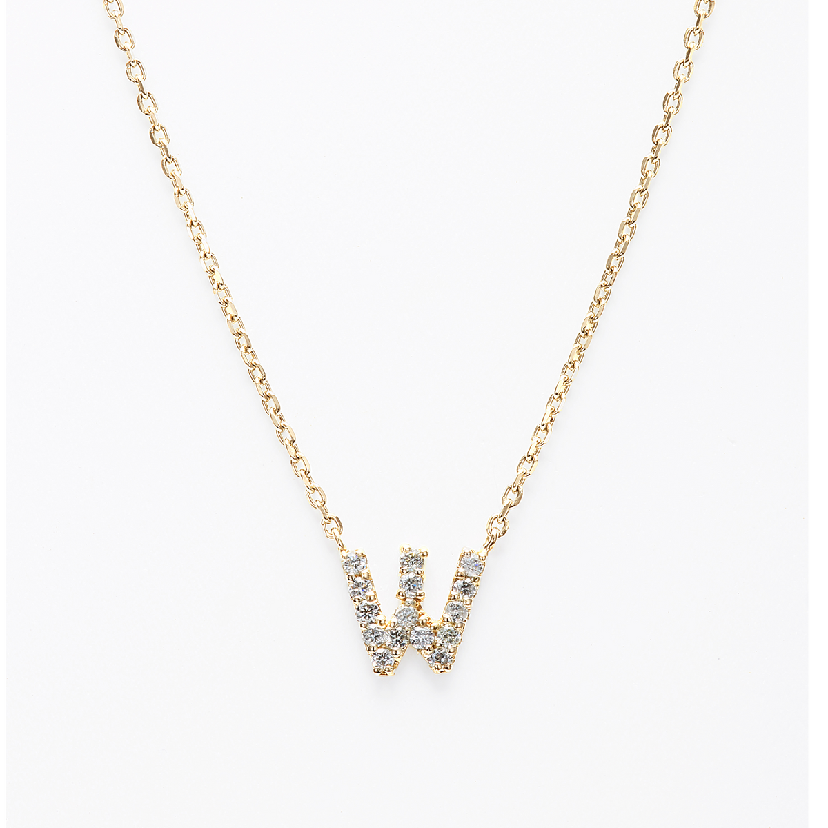 Dia initial necklace W / ダイヤイニシャルネックレスW【SMI/IN01】